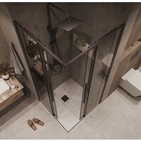 Grossman Galaxy 70x70x195 300.K33.01.7070.21.10 (черный матовый/тонированное стекло) Image #10