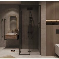 Grossman Galaxy 70x70x195 300.K33.01.7070.21.10 (черный матовый/тонированное стекло) Image #9