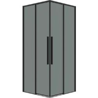 Grossman Galaxy 70x70x195 300.K33.01.7070.21.10 (черный матовый/тонированное стекло)