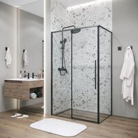 Grossman Galaxy 110х100х195 120.K33.01.1110.21.00 (черный матовый/прозрачное стекло) Image #8