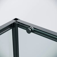 Grossman Galaxy 110х100х195 120.K33.01.1110.21.00 (черный матовый/прозрачное стекло) Image #5