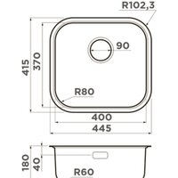 Omoikiri Omi 44-U/I-IN (нержавеющая сталь) Image #2