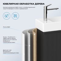 Wellsee Тумба под умывальник 2 в 1 WC Area 221802002 (тумба/матовый темно-серый, раковина/глянцевый белый, без ножек) Image #5