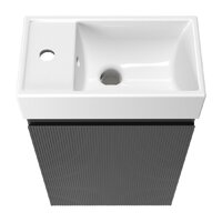 Wellsee Тумба под умывальник 2 в 1 WC Area 221802002 (тумба/матовый темно-серый, раковина/глянцевый белый, без ножек) Image #3