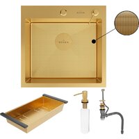 Roxen Simple 560220-50G-GR золото/текстурная PVD покрытие (с коландером и дозатором) Image #12