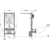 Roxen Antares Bidet в комплекте с инсталляцией StounFix Dual Fresh 6 в 1 968457 (кнопка: брашированное золото) Image #14