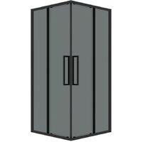 Grossman Cosmo 90x90x195 300.K33.02.9090.21.10 (черный матовый/тонированное стекло)