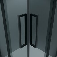 Grossman Cosmo 90x90x195 300.K33.02.9090.21.10 (черный матовый/тонированное стекло) Image #3