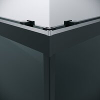 Grossman Cosmo 90x90x195 300.K33.02.9090.21.10 (черный матовый/тонированное стекло) Image #4