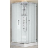 Adema Витте Квадро 90 (белый/прозрачное стекло) Image #2