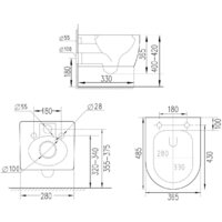 Roxen Antares Bidet в комплекте с инсталляцией StounFix Dual Fresh 6 в 1 968424 (кнопка: сатин) Image #7