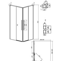 Grossman Galaxy 110x90x195 300.K33.01.1190.21.10 (черный матовый/тонированное стекло) Image #11