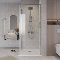 Grossman Galaxy 100x100x195 300.K33.01.1010.10.00 (хром/прозрачное стекло) Image #7