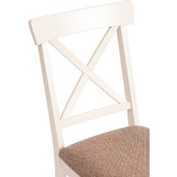 TetChair Golfi 2 (2шт, дерево гевея/Ivory White/коричневый/золотой) Image #15