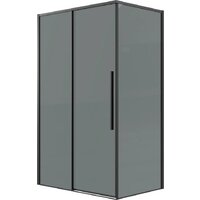 Grossman Galaxy 100х100х195 120.K33.01.1010.21.10 (черный матовый/тонированное стекло) Image #1