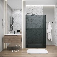 Grossman Galaxy 100х100х195 120.K33.01.1010.21.10 (черный матовый/тонированное стекло) Image #6