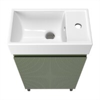 Wellsee Тумба под умывальник 3 в 1 WC Area 221805005 (тумба/матовый зеленый, раковина/глянцевый белый, ножки/матовый черный) Image #3