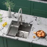 Roxen Simple 560220-50-GR сатин/текстурная (с коландером и дозатором) Image #3