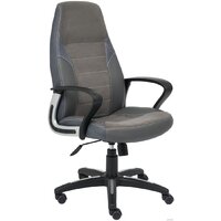 TetChair Inter (искусственная кожа, флок, ткань, серый/металлик)