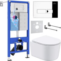 Roxen Simple Compact в комплекте с инсталляцией StounFix Dual Fresh 6 в 1 932469 (кнопка: хром глянец) Image #1