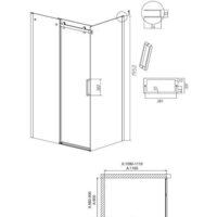 Grossman Classic 110x90x195 120.K33.04.1190.21.10 (черный матовый/тонированное стекло) Image #19