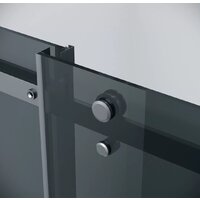 Grossman Classic 110x90x195 120.K33.04.1190.21.10 (черный матовый/тонированное стекло) Image #3