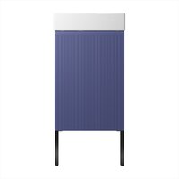 Wellsee Тумба под умывальник 3 в 1 WC Area 221804005 (тумба/матовый синий, раковина/глянцевый белый, ножки/матовый черный) Image #2