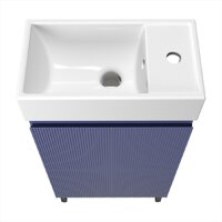 Wellsee Тумба под умывальник 3 в 1 WC Area 221804005 (тумба/матовый синий, раковина/глянцевый белый, ножки/матовый черный) Image #3