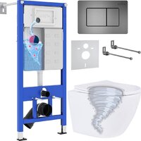 Roxen Antares Tornado Long в комплекте с инсталляцией StounFix Dual Fresh 6 в 1 868441 (кнопка: оружейная сталь матовая) Image #1