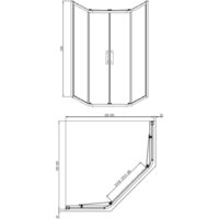 Adema Glass Line Пента 90 (матовое стекло) Image #3