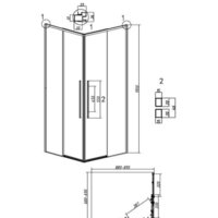 Grossman Galaxy 90x70x195 300.K33.01.9070.21.02 (черный матовый/шиншилла стекло) Image #11