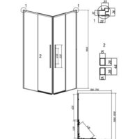 Grossman Galaxy 110x80x195 300.K33.01.1180.21.00 (черный матовый/прозрачное стекло) Image #11