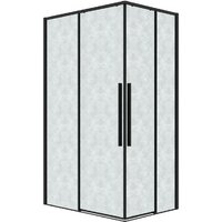 Grossman Galaxy 80x80x195 300.K33.01.8080.21.02 (черный матовый/шиншилла стекло) Image #1