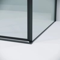 Grossman Galaxy 100х100х195 120.K33.01.1010.21.00 (черный матовый/прозрачное стекло) Image #3