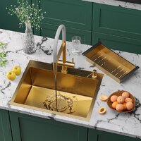 Roxen Simple 560220-60G-GR золото/текстурная PVD покрытие (с коландером и дозатором) Image #2