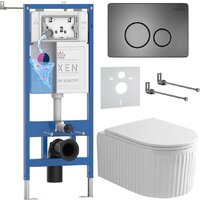 Roxen Antares Tornado Long в комплекте с инсталляцией StounFix Dual Fresh 6 в 1 868439 (кнопка: брашированное золото матовая)