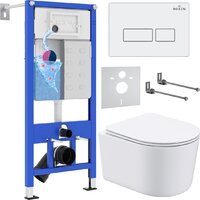 Roxen Simple Compact в комплекте с инсталляцией StounFix Dual Fresh 6 в 1 920247 (кнопка: белый глянец) Image #1