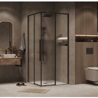 Grossman Galaxy 90x90x195 300.K33.01.9090.21.02 (черный матовый/шиншилла стекло) Image #7