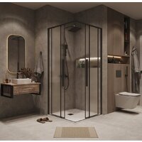 Grossman Galaxy 90x90x195 300.K33.01.9090.21.02 (черный матовый/шиншилла стекло) Image #8