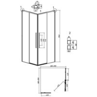 Grossman Galaxy 90x90x195 300.K33.01.9090.21.02 (черный матовый/шиншилла стекло) Image #21