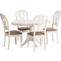 TetChair Andromeda 47x55.5x107 (2шт, дерево гевея/Ivory White/ткань коричневая) Image #16