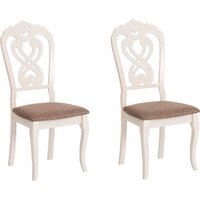 TetChair Andromeda 47x55.5x107 (2шт, дерево гевея/Ivory White/ткань коричневая)