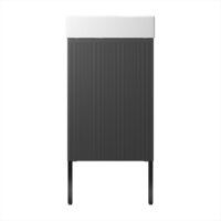 Wellsee Тумба под умывальник 3 в 1 WC Area 221802005 (тумба/матовый темно-серый, раковина/глянцевый белый, ножки/матовый черный) Image #2