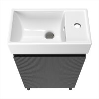 Wellsee Тумба под умывальник 3 в 1 WC Area 221802005 (тумба/матовый темно-серый, раковина/глянцевый белый, ножки/матовый черный) Image #3