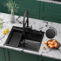 Roxen Simple 560220-60B-GR графит/текстурная PVD покрытие (с коландером и дозатором)