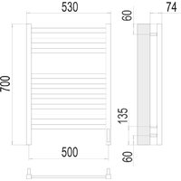 TERMINUS Енисей П9 500x700 (RAL 9005 черный матовый) Image #2
