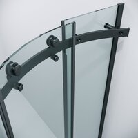 Grossman Classic 90x90x195 301.K33.04.9090.21.00 (черный матовый/прозрачное стекло) Image #4