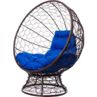 M-Group Кокос на подставке 11590210 (коричневый ротанг/синяя подушка) Image #1
