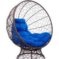 M-Group Кокос на подставке 11590210 (коричневый ротанг/синяя подушка) Image #4