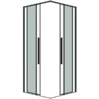 Grossman Galaxy 100x100x195 300.K33.01.1010.42.00 (графит сатин/прозрачное стекло) Image #2